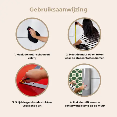 Tegel - Klassiek - Groen keuken achterwand 2 middel 871 -gebruiksaanwijzing_NL