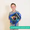 Neon - Net - Voetbal - Kleurrijk Kinderrugzak - Blauw middel -sfeer1_NL