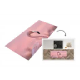 Flamingo - Portret - Roze Keukenloper - keukenmat middel -3d
