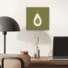 Avocado - Minimalistisch - Illustratie - Groen aluminium wit klein -sfeer5