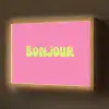 Roze - Groene bonjour - Organisch Light Box met batterij (Wandlamp) middel -z3d_website