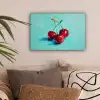 Kersen - Rood - Drie - Geverfd canvas 2cm klein -sfeer1