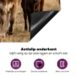 Runderen - Kudde - Landschap - Weide - Rustig Inductie beschermer vinyl 3mm middel -zzzzzzz-cc-onderkant