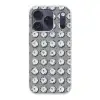 Borden - Bloemen - Blauw - Wit Telefoonhoesje iPhone 17 Pro klein 878 -3d