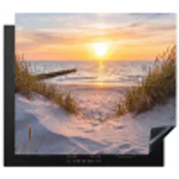Strand - Zonsondergang - Natuur - Landschap Inductie beschermer vinyl 3mm middel -3d