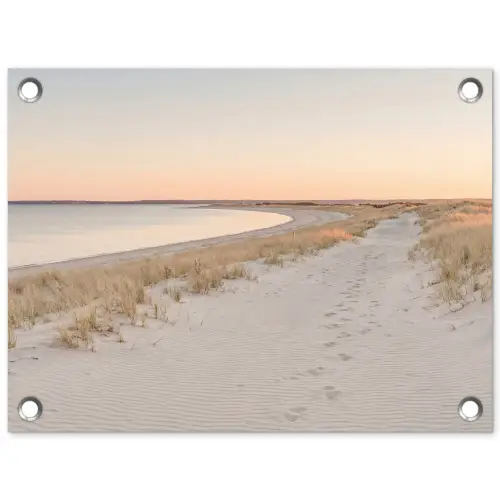Kustlijn - Horizon - Hek tuinposter los doek klein -3d
