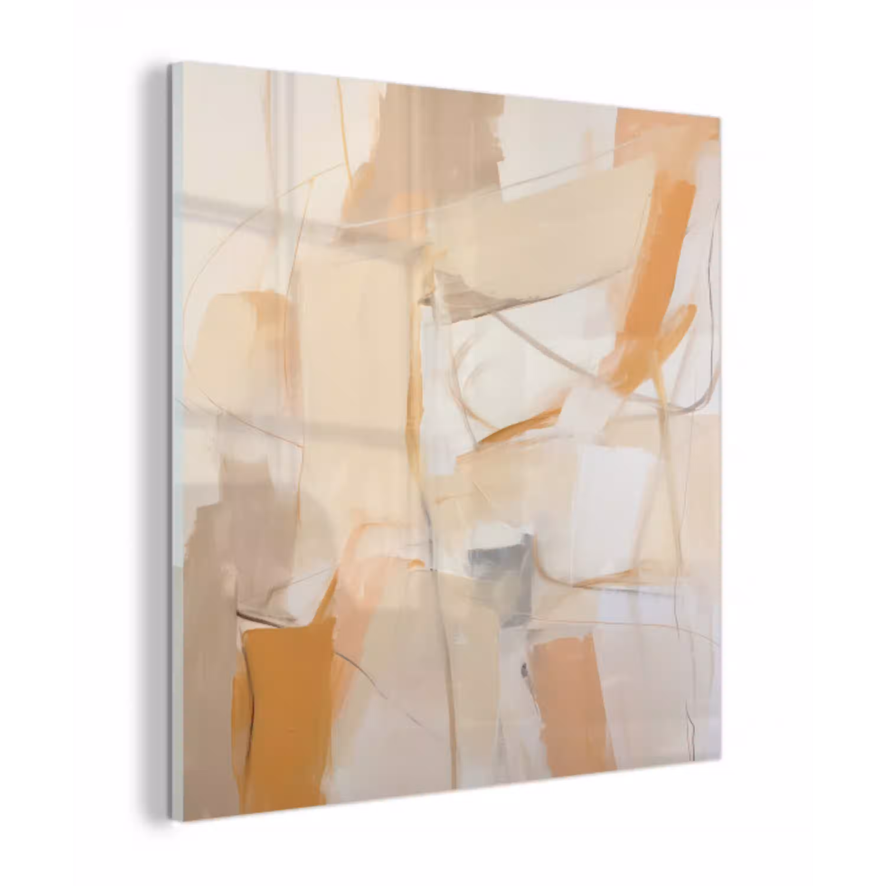 Abstract - Beige - Oranje - Kunst - Modern plexiglas 5mm klein -z3d