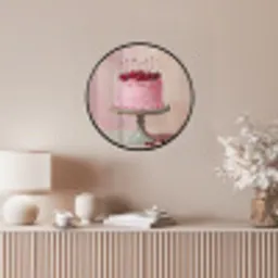 Taart - Pink - Cherry Fotolijst rond zonder passe partout klein -sfeer3