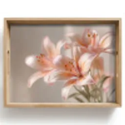 Lelies - Meeldraden - Roze - Wazig Dienblad Rechthoek middel -z3d_shopping