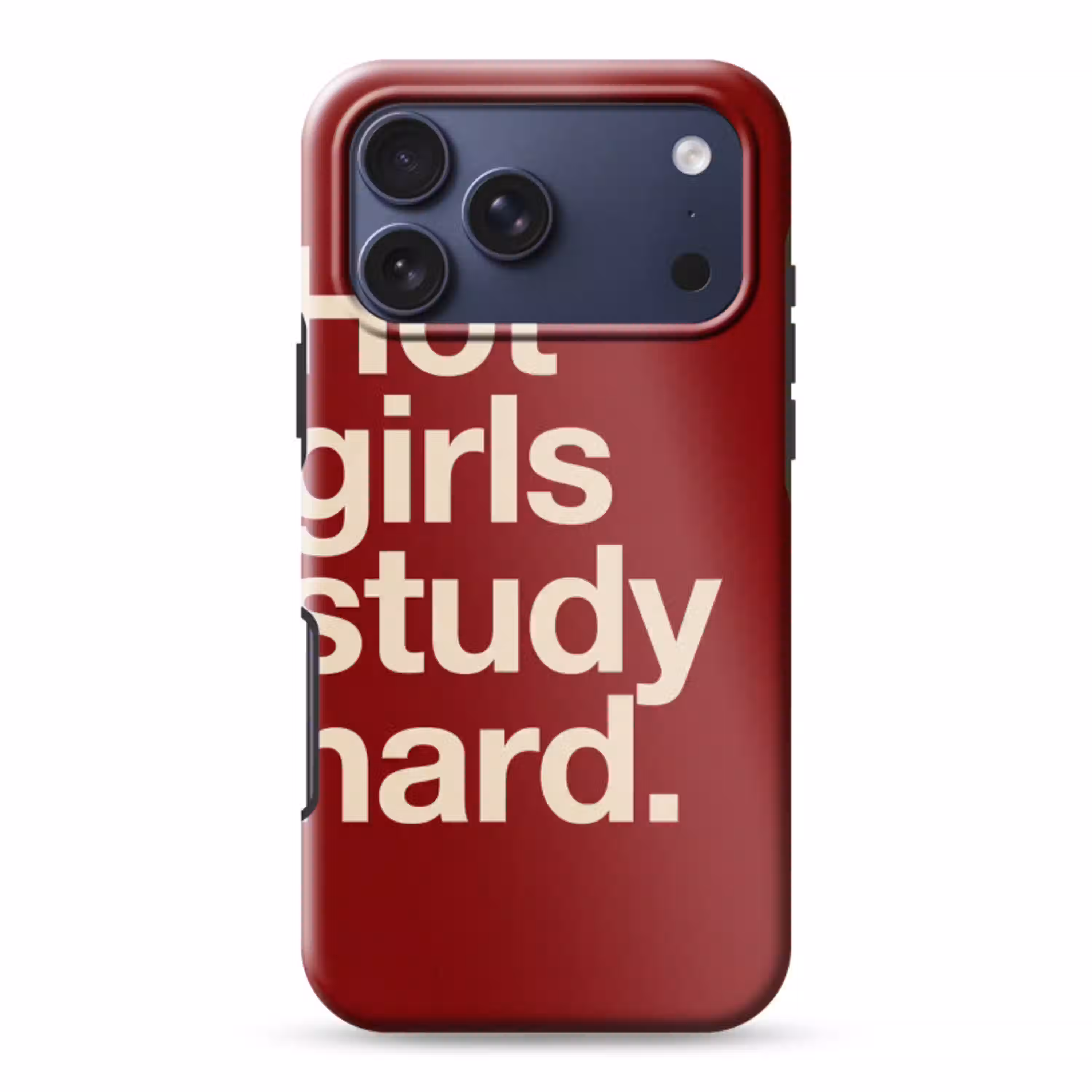 Tekst - Studie - Motivatie - Modern - Rood Toughcase MagSafe Apple iPhone 17 Pro Max klein -3d
