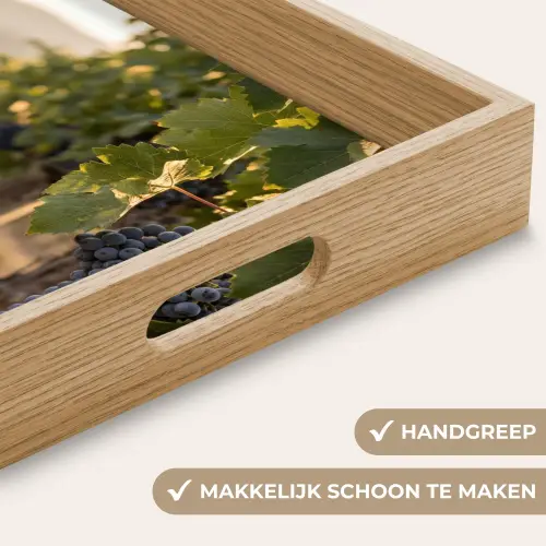 Druiven - Wijngaard - Zonlicht Dienblad Rechthoek middel -USP_HandgreepNL