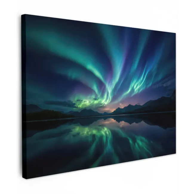 Noorderlicht - Kleurrijk - Bergmeer canvas 2cm middel -z3d