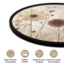 Wilde bloemen - Botanisch - Vintage - Natuur - Rustiek Fotolijst rond zonder passe partout klein -closeup_FR