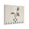 Vaas - Geruit - Groen - Bloem PET vilt klein -3d