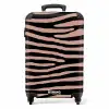 Zebrastrepen op roze NBS - Handbagage koffer - Kinderen Unisex middel -productfoto_recht