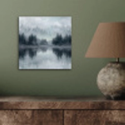 Bos - Meer - Mist - Natuur - Grijs aluminium wit klein -sfeer2