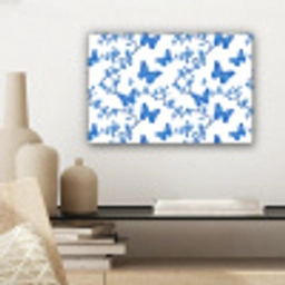 Vlinder - Bloemen - Blauw canvas 2cm klein 34 -sfeer6