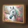 Paard - Natuur - Bloemen - Dieren - Bos Light Box met batterij (Wandlamp kind) middel -z3d_website