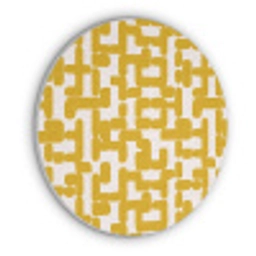 Geel - Beige - Patroon Akoestische PET Vilt - Rond klein 838 -3d