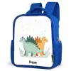 Dinos - Dieren - Sterren Kinderrugzak - Blauw middel -schuin