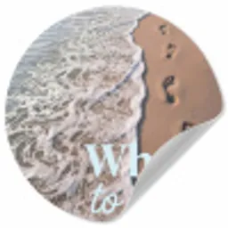 Where to next - Strand - Voetstappen Wandcirkel behangsticker klein -3d