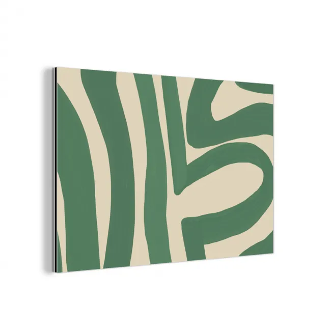 Groen - Kunst - Abstract aluminium wit klein -3d