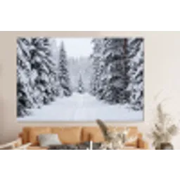 Bos - Winter - Sneeuw - Pad - Natuur forex 5mm xxl -bovenbank