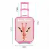 Giraffe - Wimpers - Minimalistisch - Roze Kinderkoffer - Roze klein -productfoto_formaten