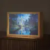 Stad Kuala Lumpur - Skyline - Wolkenkrabbers - Water Light Box met kabel (Tafellamp) klein -z3d_website