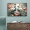 Pauwen - Pauwenveren - Vogels - Bloemen - Natuur canvas 2cm klein -sfeer4