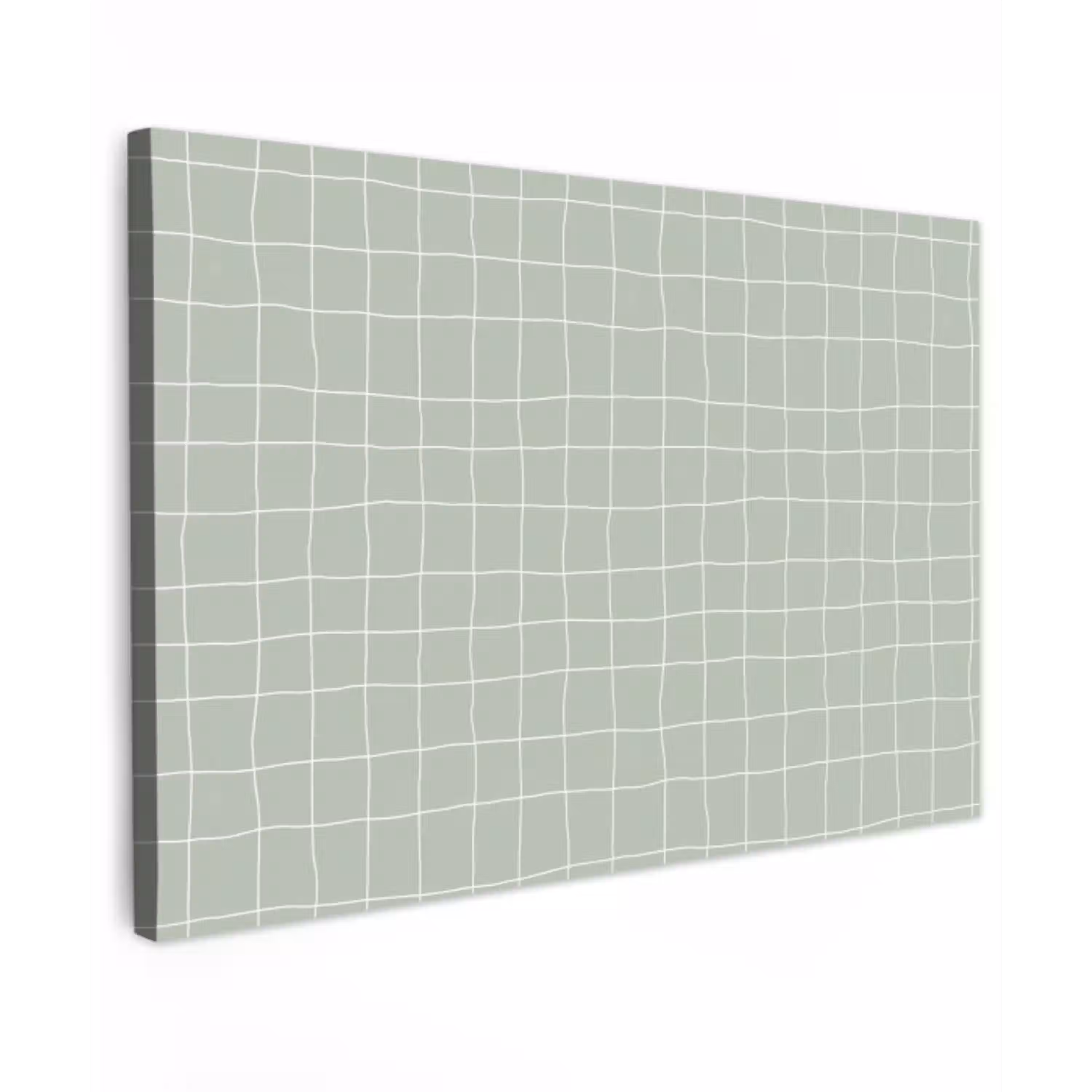 Ruitpatroon - Golvend - Groen canvas 2cm klein 34 -z3d