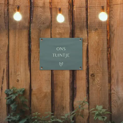Ons tuintje tuinposter los doek klein -sfeer1