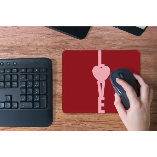 Love - Rood - Blokletters muismat rubber klein -toetsenbord