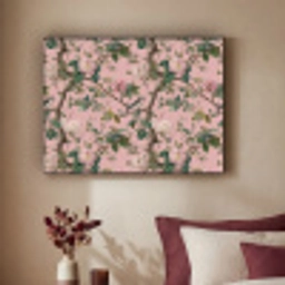 Pioenrozen - Botanisch - Vogel Textielframe zwart klein 947 -sfeer1