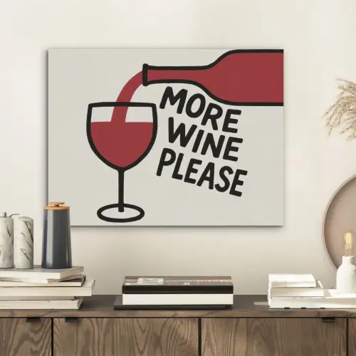 Wijnfles - Quote - Rood - Glas PET vilt klein -sfeer1