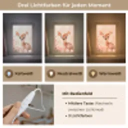 Hertje - Illustratie - Bloemen - Roze Light Box met kabel klein -USP_lichtkleurDE