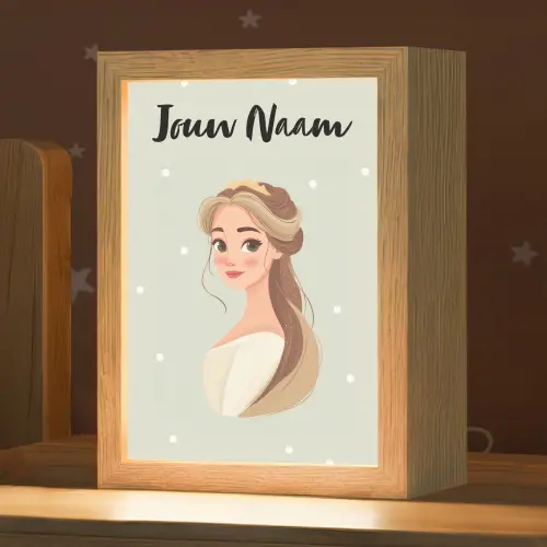 Stippen - Prinses - Kroon - Haar Light Box met kabel (Kinderlampje) klein -zzz_3d_website
