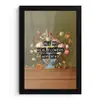 Bloem - Quote - Vintage - Art fotolijst zwart zonder passe partout klein -3d