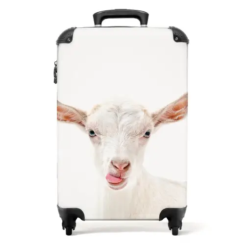 Geit die z'n Tong Uitsteekt NBS - Handbagage koffer - Unisex middel -productfoto_recht