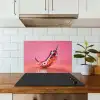 Peper - Disco - Rood - Glitter keuken achterwand spatscherm klein -sfeer2