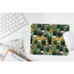 Katten - Bloemen - Kleurrijk muismat rubber klein 262 -witbureau