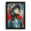 Graffiti - Vintage - Jongen - Street art - Neon - Banksy fotolijst zwart zonder passe partout klein -3d
