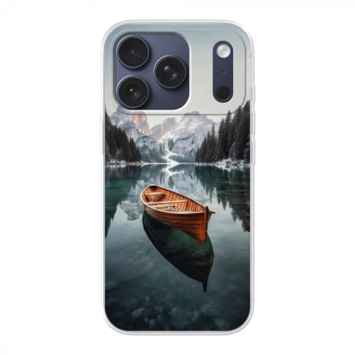Boot - Bergen - Natuur - Water Telefoonhoesje iPhone 17 Pro klein -3d