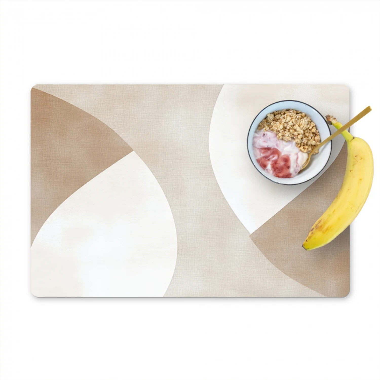 Bruin - Japandi - Abstract Placemat vinyl groot -zzzproduct_Kitchenyeah-website