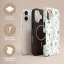 Bloemen - Getekend - Groen Toughcase MagSafe Apple iPhone 17 klein 1017 -USP_Lagen_DE