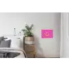 Smiley - Vrolijk - Roze textielposter latten blank klein -woonkamer