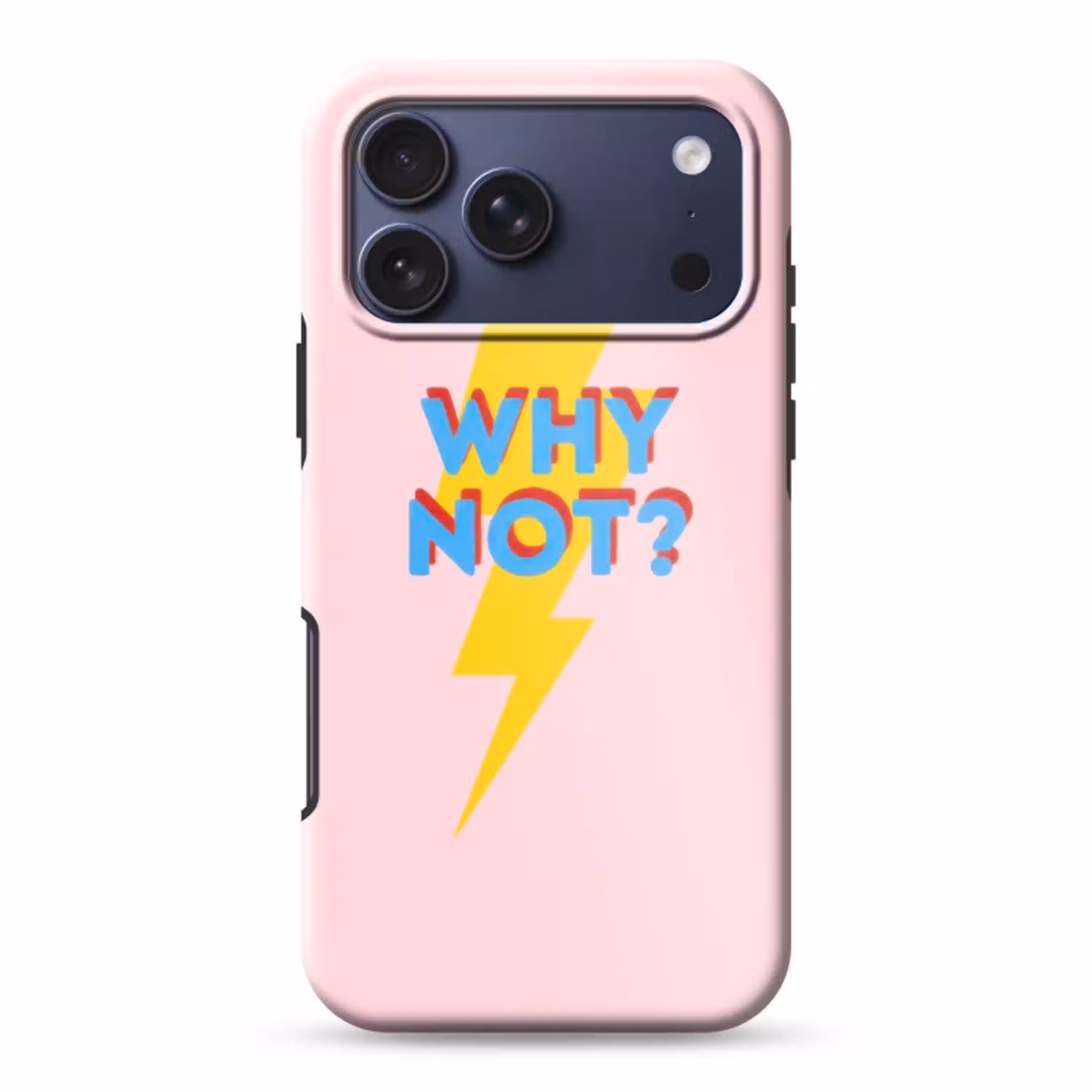 Why not - Bliksem - Roze Toughcase MagSafe Apple iPhone 17 Pro Max klein -3d