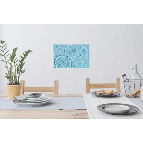 Water - Blauw - bubbels Muursticker klein -eettafel