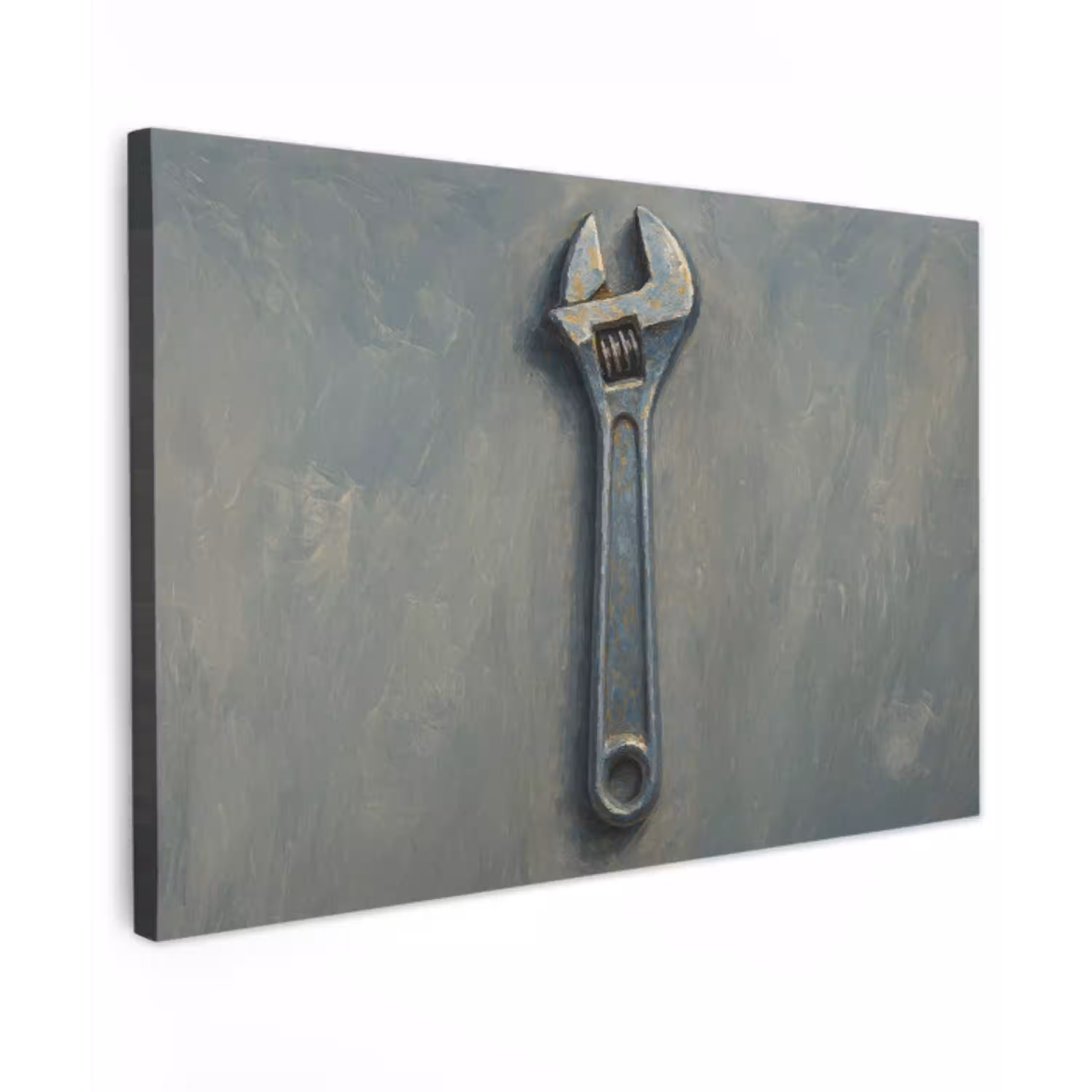 Moersleutel - Gereedschap - Verf Tuinposter op houten frame 2 cm dik klein -3d