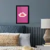 Girl power - Wolk - Roze fotolijst zwart zonder passe partout klein -sfeer3